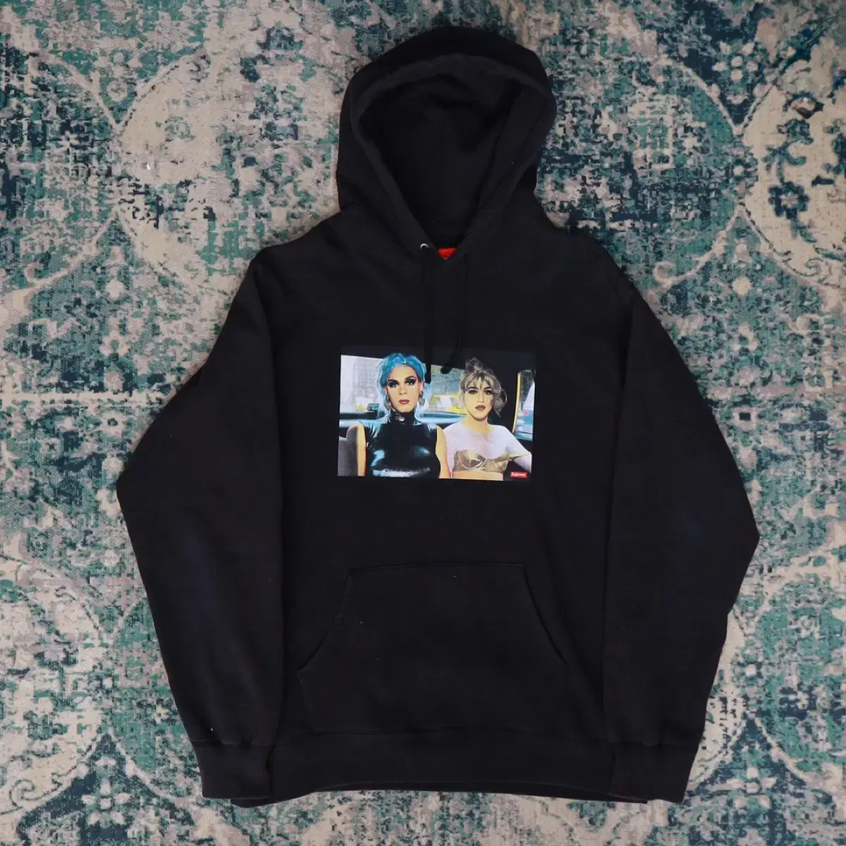 Supreme 슈프림 18SS 낸골딘 후드티셔츠 블랙 XL